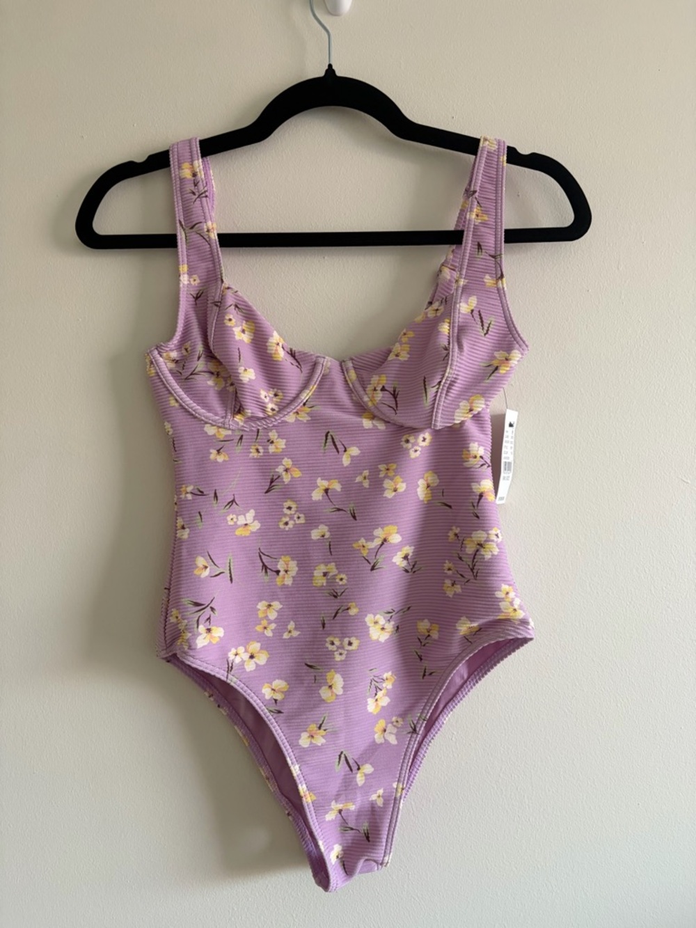 NWT pacsun Lilac Floral One-Piece Swimsuit